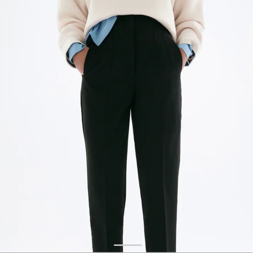 Zara front seam detail trousers